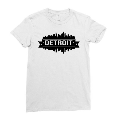 Detroit City Ladies Fitted T-shirt Designed By Kathypatterson