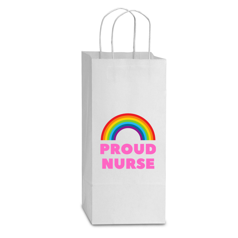 Proud Gay Nurse Double Wine Paper Bag - 6 1/2 X 3 1/2 X 12 3/8 | Artistshot