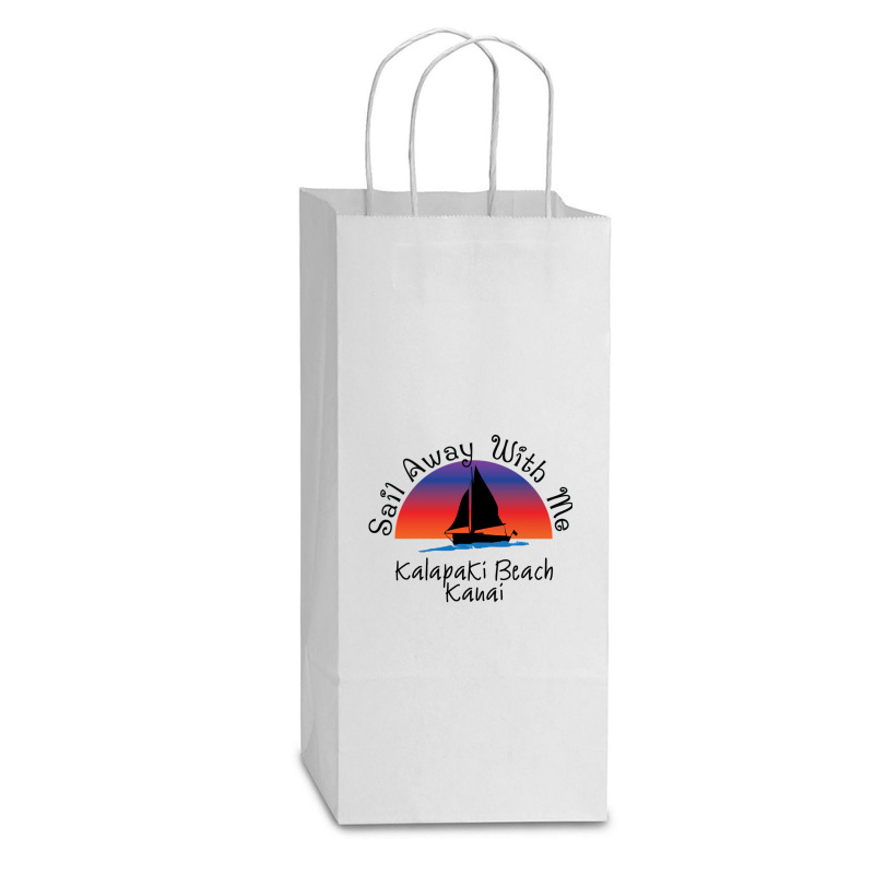 Sail Away With Me Kalapaki Double Wine Paper Bag - 6 1/2 X 3 1/2 X 12 3/8 | Artistshot