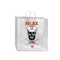 Funny Murse Male Nurse Gift Jumbo Paper Bag - 18 X 7 X 18 3/4 | Artistshot