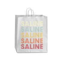 Saline Michigan Saline Mi Retro Vintage Text Queen Paper Bag - 16 X 6 X 19 1/4 | Artistshot