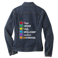 Always Unique Totally Puzzle Autism Awareness Autistic Kids Ladies Denim Jacket | Artistshot