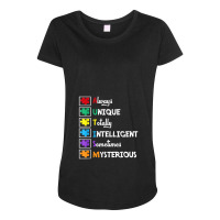 Always Unique Totally Puzzle Autism Awareness Autistic Kids Maternity Scoop Neck T-shirt | Artistshot