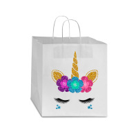 Womens Unicorn Face Halloween Costume Idea And Birthday Outfit Tank To Star Paper Bag - 13 X 7 X 13 | Artistshot