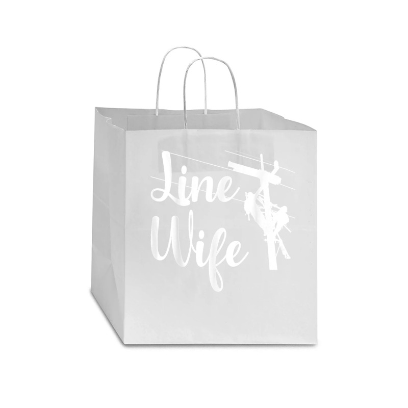 Lineman Wife Lineworker Electrician Girlfriends Star Paper Bag - 13 X 7 X 13 | Artistshot