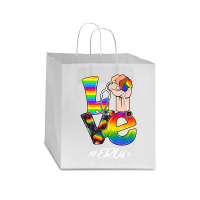 Love Er Life Nurse Lgbt Gay Pride Rainbow Flag Nursing Star Paper Bag - 13 X 7 X 13 | Artistshot