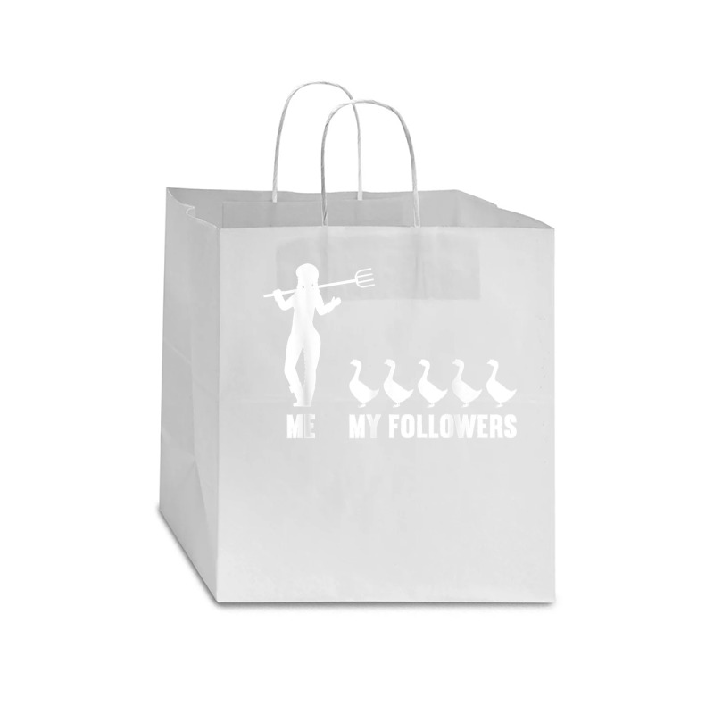 Me And My Followers Woman Ducks Duck Lover Star Paper Bag - 13 X 7 X 13 | Artistshot