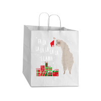 Gift Fa La La La Llama Christmas Lights Snowflakes Llama Christmas For Take Out Paper Bag - 14 X 10 X 15 1/2 | Artistshot