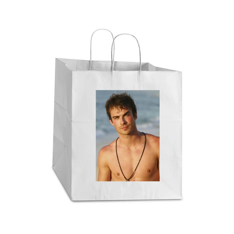 Ian Somerhalder Shirtless Take Out Paper Bag - 14 X 10 X 15 1/2 | Artistshot