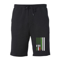 American Flag Irish Nurse Syringe Shamrock St Patricks Day Fleece Short | Artistshot