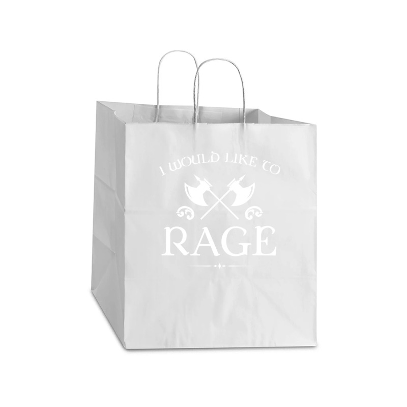 Barbarian - I Would Like To Rage Take out Paper Bag - 14 x 10 x 15 1/2 by cm-arts | Artistshot