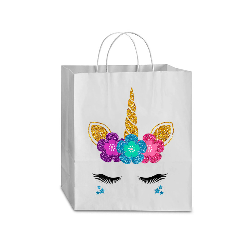 Womens Unicorn Face Halloween Costume Idea And Birthday Outfit Tank To Traveler Paper Bag -13 x 6 x 15 3/4 by cm-arts | Artistshot