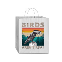 Funny Meme Birds Surveillance Truther Cctv Bird Aren't Real Pullover H Traveler Paper Bag -13 X 6 X 15 3/4 | Artistshot