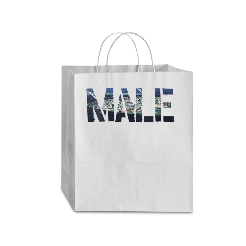 Womens Male City Maldives Souvenir Gift For Men Women V Neck T Shirt Traveler Paper Bag -13 X 6 X 15 3/4 | Artistshot