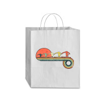 Gymnast Girl Exercise Retro Vintage Sunset Rainbow Color Traveler Paper Bag -13 X 6 X 15 3/4 | Artistshot