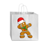 Dabbing Gingerbread Santa Christmas Kids Boys Xmas Cookie Vogue Paper Bag - 16 X 6 X 12 | Artistshot