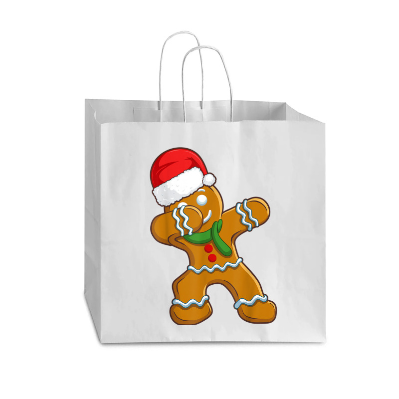 Dabbing Gingerbread Santa Christmas Kids Boys Xmas Cookie Vogue Paper Bag - 16 X 6 X 12 | Artistshot