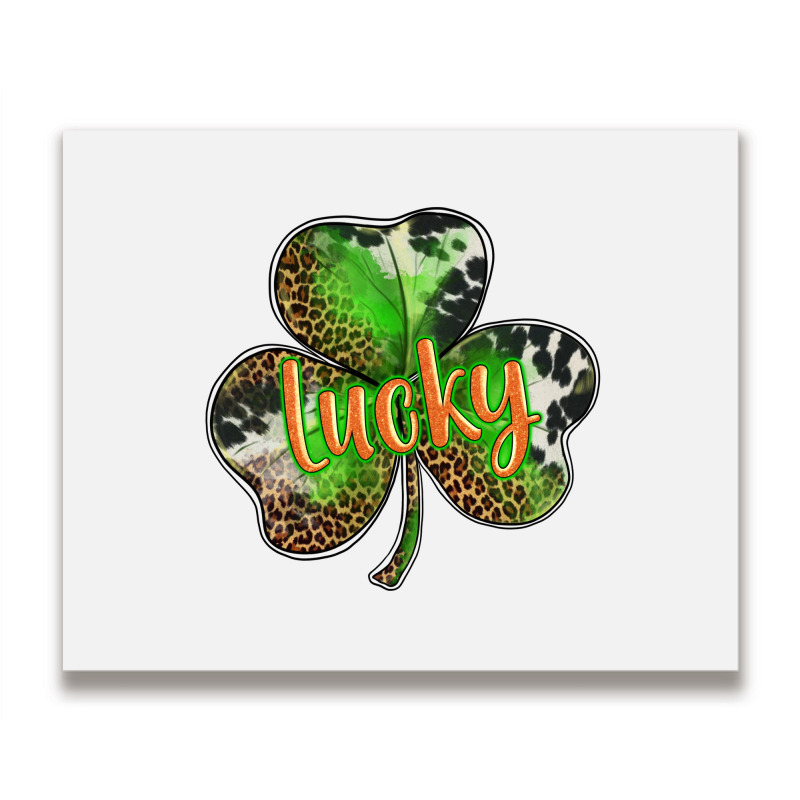 St. Patricks Day Lucky Shamrock Metal Print Horizontal | Artistshot