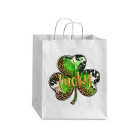 St. Patricks Day Lucky Shamrock Debie Paper Bag - 10 X 5 X 13 | Artistshot