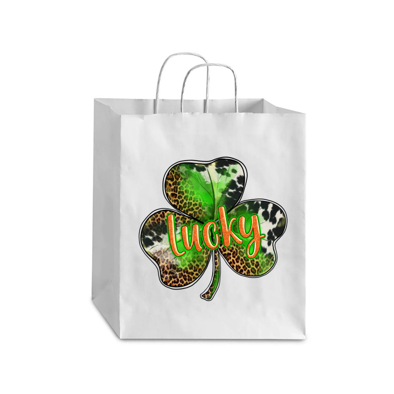 St. Patricks Day Lucky Shamrock Debie Paper Bag - 10 X 5 X 13 | Artistshot