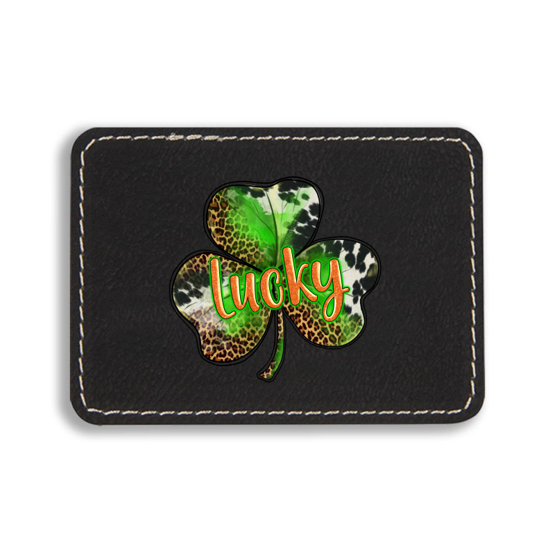 St. Patricks Day Lucky Shamrock Rectangle  Leatherette Patch | Artistshot