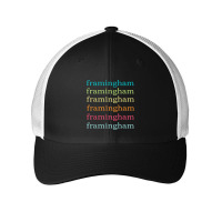 Framingham Massachusetts (ma) Cute And Colorful Text Mesh Cap | Artistshot