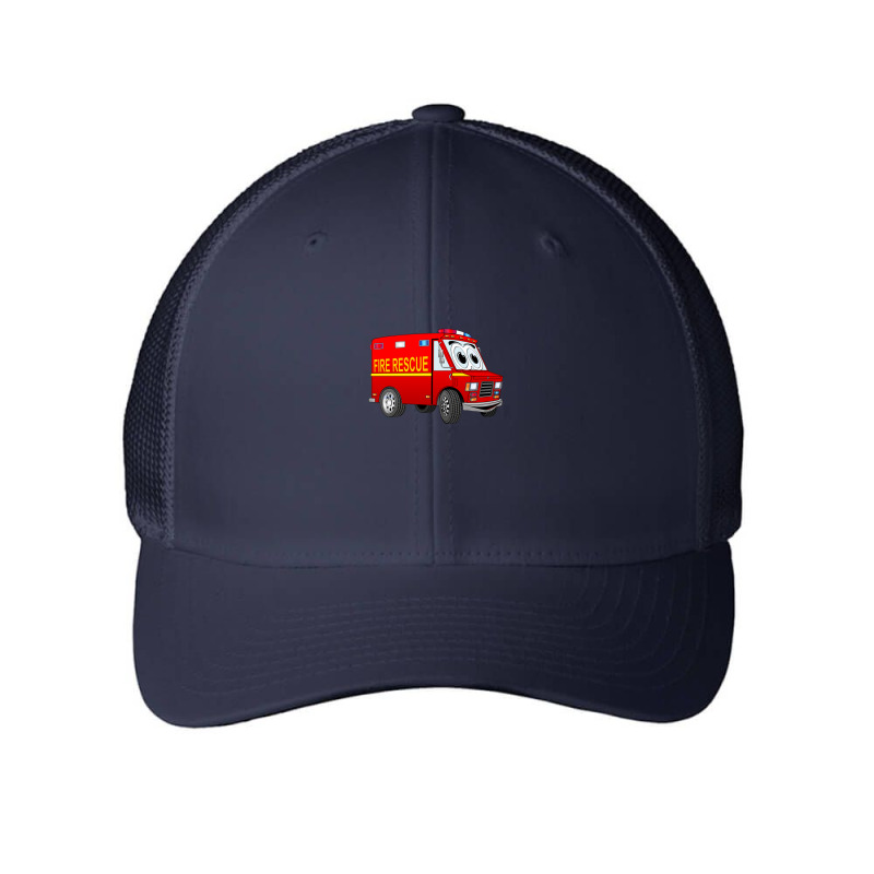 Fire Rescue Mini Van Cartoon Mesh cap by RobinIntorcia | Artistshot