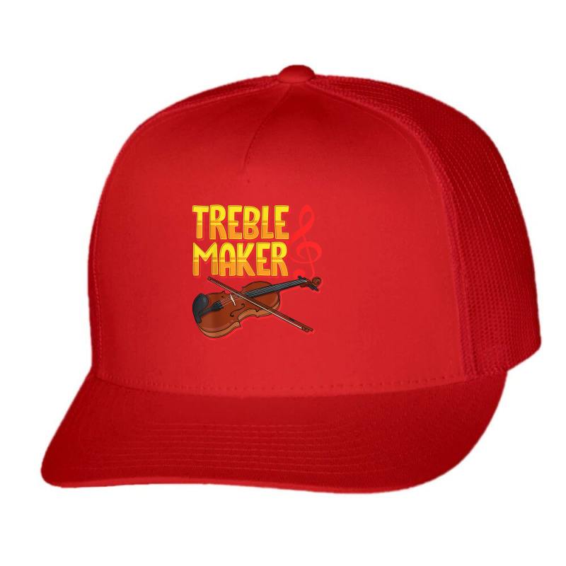 Treblemaker Violin String Instrument Musician Music Lover Trucker Cap | Artistshot