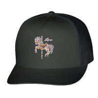 Carousel Horse Vintage Illustration Quilting Style Shirt. 161 Trucker Cap | Artistshot