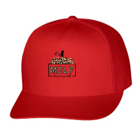 Milf Man I Love Fall Funny Woman Autumn Seasons Lover Trucker Cap | Artistshot