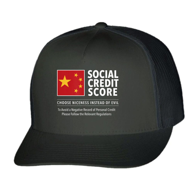 Social Credit Score Good Bad Travel System Tracking Citizens Trucker Cap by Creed | Artistshot