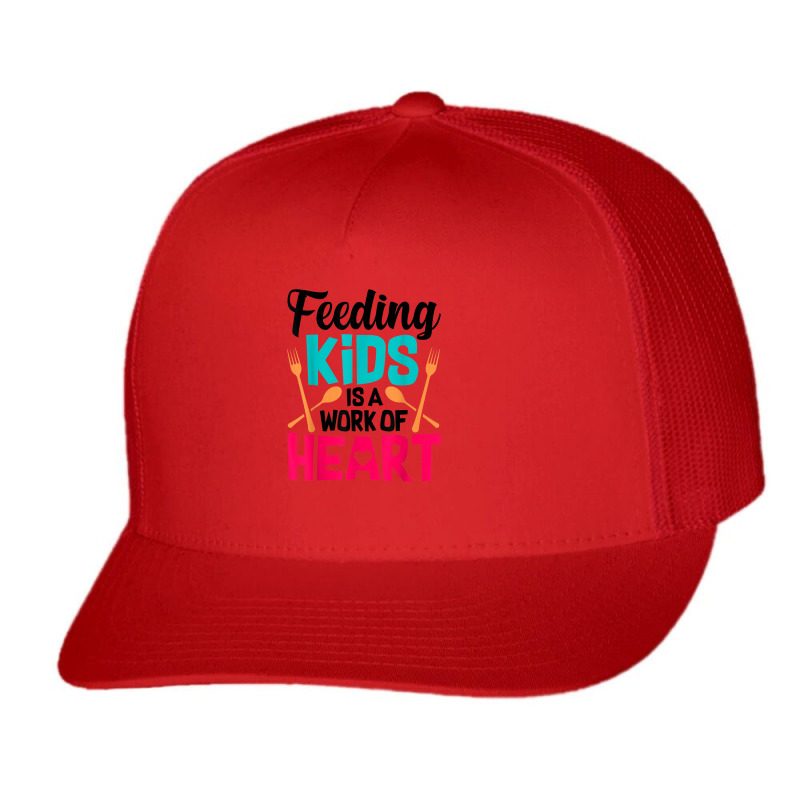 Feeding Kids Cute Lunch Ladies Back To School Novelty Trucker Cap by Uniform | Artistshot