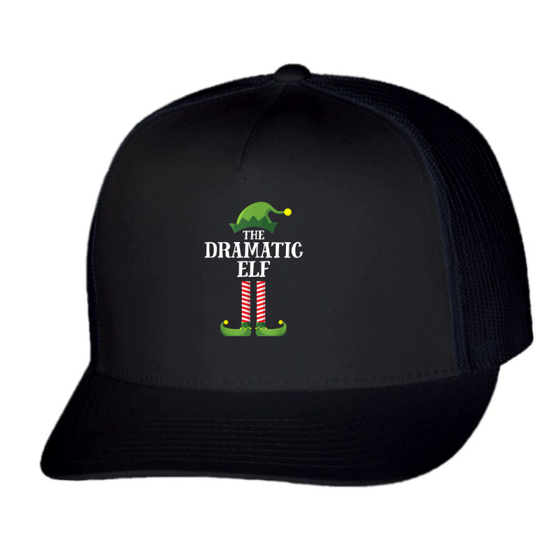 Dramatic Elf Matching Family Group Christmas Party Pajama Trucker Cap by StaceyDebbie | Artistshot