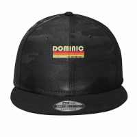 Dominic Gift Name Personalized Funny Retro Vintage Birthday Camo Snapback | Artistshot