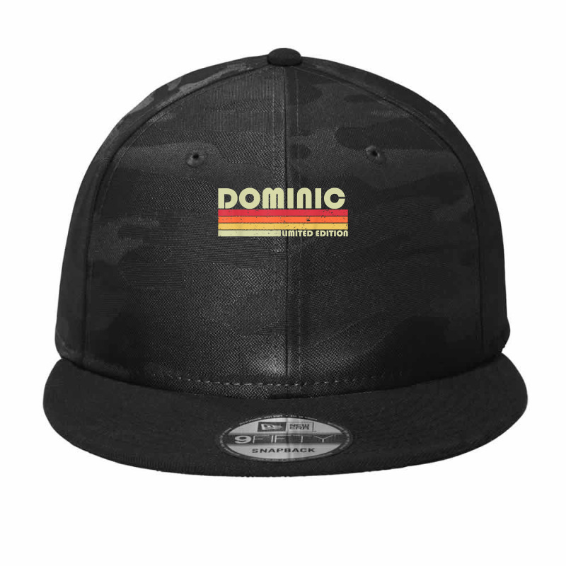 Dominic Gift Name Personalized Funny Retro Vintage Birthday Camo Snapback by StaceyDebbie | Artistshot