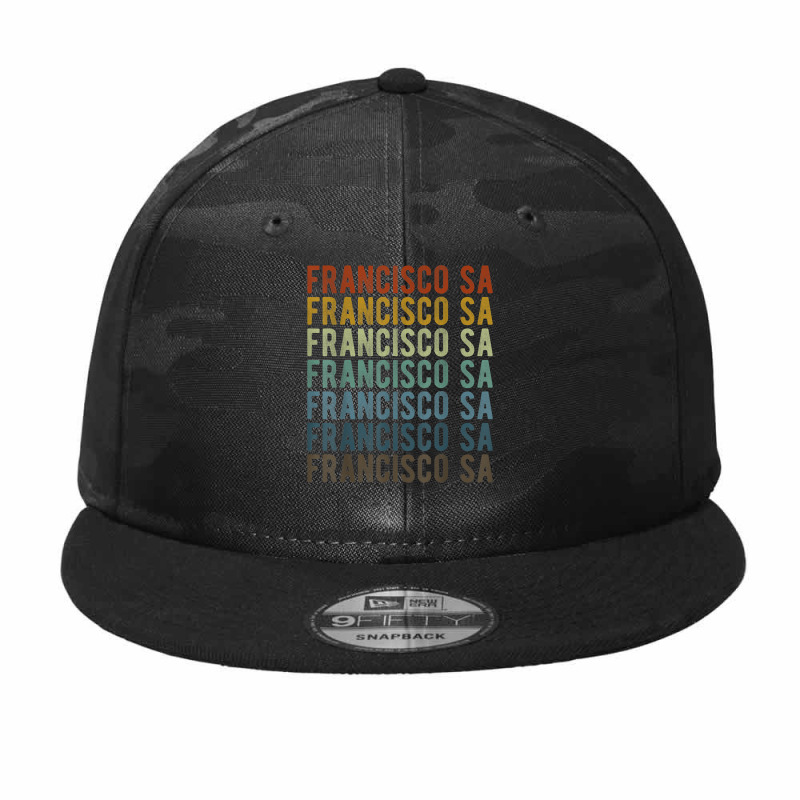 Francisco Sa City Brazil Retro Camo Snapback | Artistshot