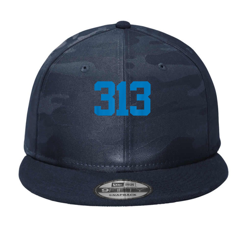 Detroit 313 Area Code   Grit   Sports Fan   Detroiter Fan T Shirt Camo Snapback by cm-arts | Artistshot