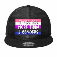 There Are More Than 2 Genders Genderfluid Flag Omnisexual Camo Snapback | Artistshot