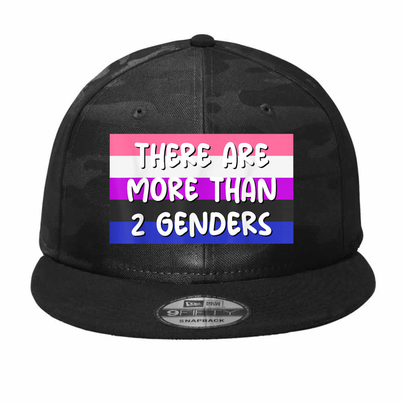 There Are More Than 2 Genders Genderfluid Flag Omnisexual Camo Snapback by Amenity | Artistshot