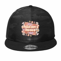 Children’s House Floral Montessori Teacher Montessori School Camo Snapback | Artistshot