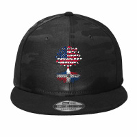 American Flag With Dominican Republic Camo Snapback | Artistshot