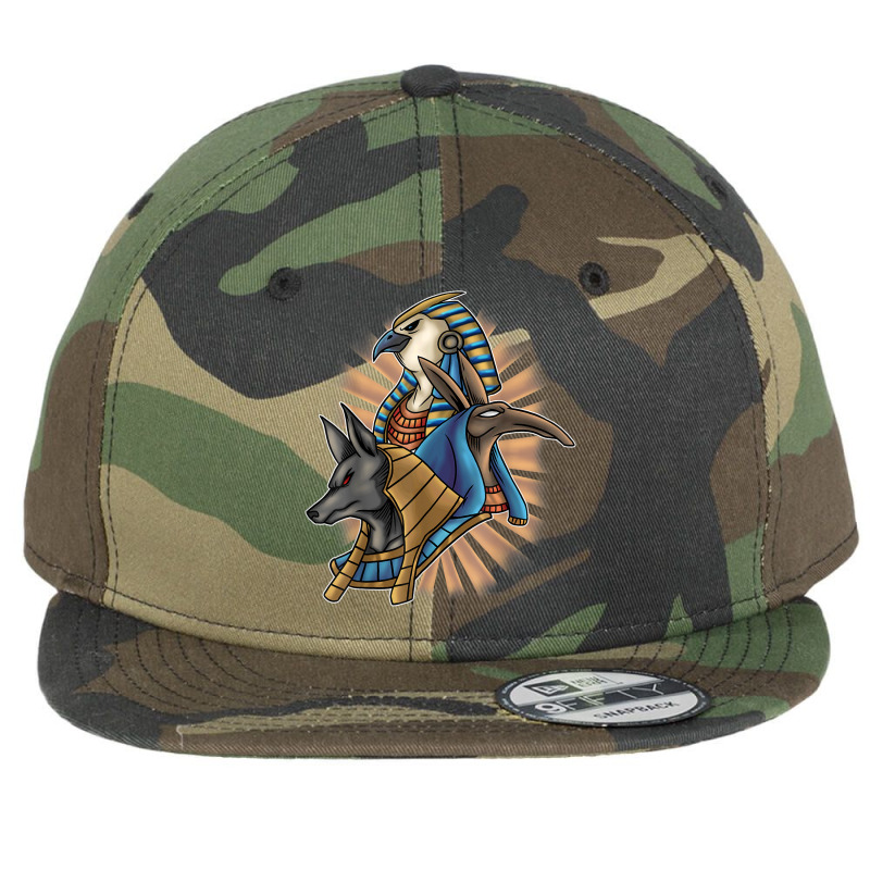 Egyptian God Horus Seth Anubis Egypt Flat Bill Snapback Cap by Lavish | Artistshot