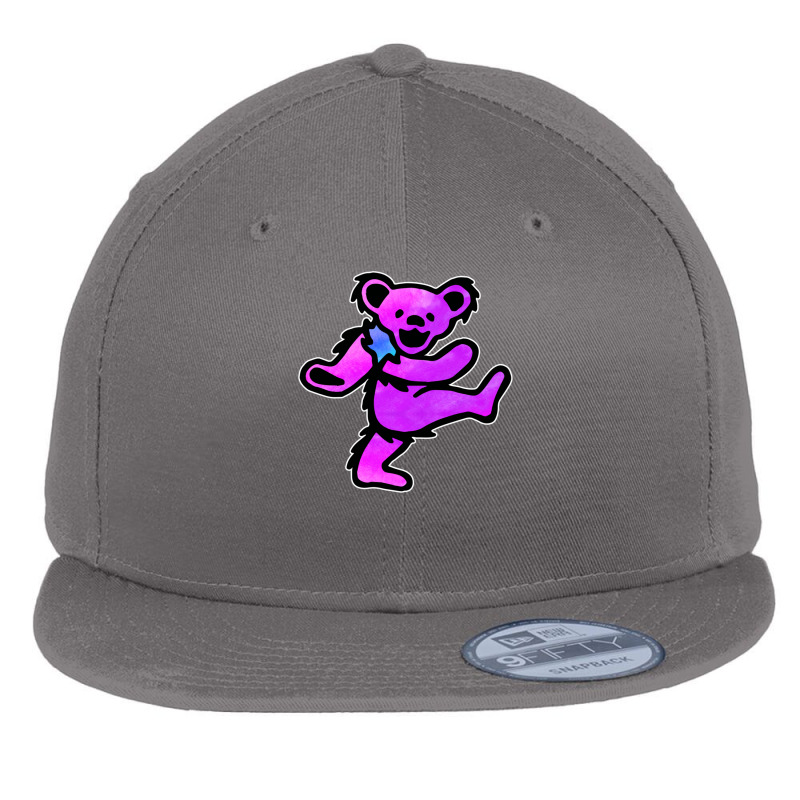 Pink Grateful Dancing Hippie Classic Rock Dead Bear Flat Bill Snapback Cap | Artistshot