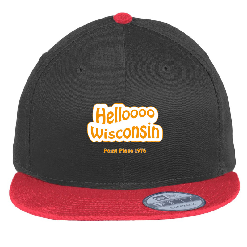 Helloooo Wisconsin Flat Bill Snapback Cap by cm-arts | Artistshot