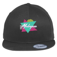 Malibu California Retro 1970's Design Flat Bill Snapback Cap | Artistshot