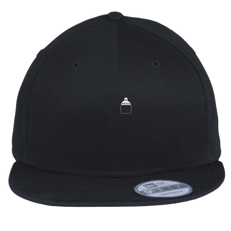 Pocket Of Ghosts Funny Halloween Flat Bill Snapback Cap by Fashocity | Artistshot