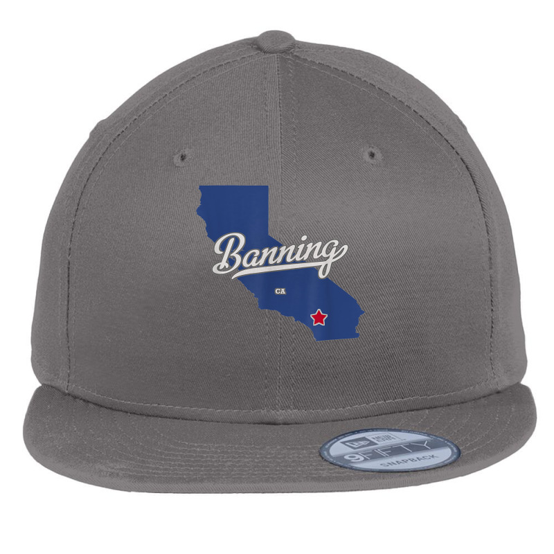 Banning California Ca Map T Shirt Flat Bill Snapback Cap | Artistshot