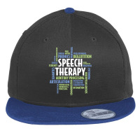 Speech Therapist Slp Language Pathologist Speech Therapy Flat Bill Snapback Cap | Artistshot