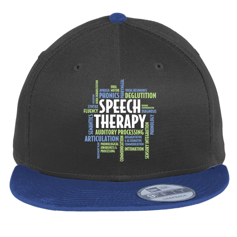 Speech Therapist Slp Language Pathologist Speech Therapy Flat Bill Snapback Cap by trokeryth | Artistshot