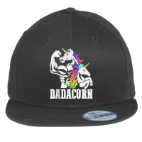 Manly Unicorn Muscle Dad And Daughter Dadacorn Fathers Day Tank Top Flat Bill Snapback Cap | Artistshot